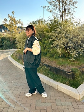 「CIAOPANIC TYPY（チャオパニックティピー）のアイテム（ライダースジャケット）」を使った、sakuraさん（レディース・159cm）の冬コーディネート