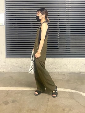 「トレンド」｜「アイテム（サロペット/オーバーオール）」を使った、sakuraさん（レディース・159cm）の夏コーディネート