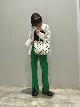 「ごきげんウィーク」｜「アイテム（キャミソール）」を使った、sakuraさん（レディース・159cm）の春コーディネート