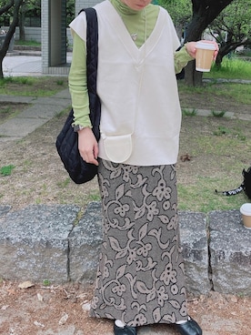 「ごきげんウィーク」｜「アイテム（バレエシューズ）」を使った、hiiibarさん（レディース・157cm）の春コーディネート