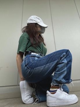 「古着女子」｜「アイテム（帽子）」を使った、aikaさん（レディース・159cm）の夏コーディネート