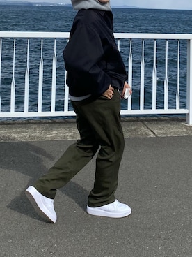 「インスタフォローしてね！」｜「アイテム（ブルゾン）」を使った、SHUMINさん（メンズ・168cm）の冬コーディネート