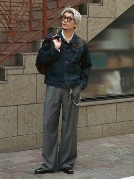 「LURAKU（ルラク）のアイテム」を使った、Takeru.さん（メンズ・180cm）の春コーディネート