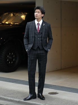 「アイテム（スーツセット）」を使った、Takeru.さん（メンズ・180cm）の秋コーディネート