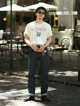「アイテム（ブーツ）」を使った、Takeru.さん（メンズ・180cm）の夏コーディネート