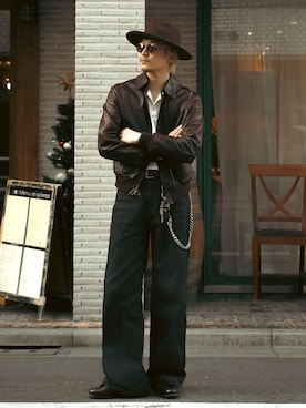 「Berwick1707（バーウィック）のアイテム」を使った、Takeru.さん（メンズ・180cm）の春コーディネート