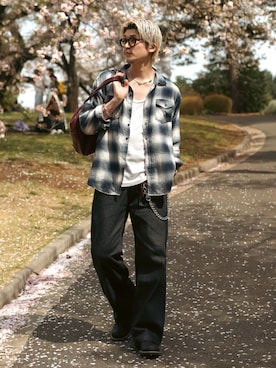 「RED WING（レッドウィング）のアイテム」を使った、Takeru.さん（メンズ・180cm）の春コーディネート