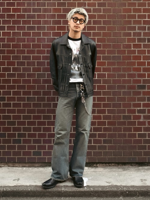 Levi's/リーバイス PREMIUM BLACK TYPEⅡ TRUCKER LEATHER JACKET