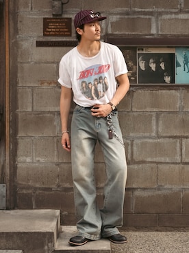 「アイテム（トップス）」を使った、Takeru.さん（メンズ・178cm）の夏コーディネート