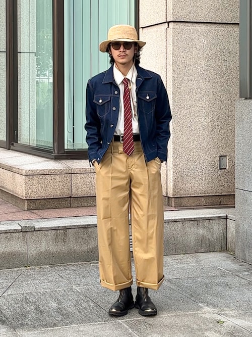 DOUBLE WAIST CHINO PANTS