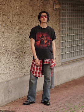 「DAIRIKU（ダイリク）のアイテム（パンツ）」を使った、Takeru.さん（メンズ・179cm）の夏コーディネート