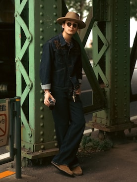 「アイテム（帽子）」を使った、Takeru.さん（メンズ・180cm）の秋コーディネート