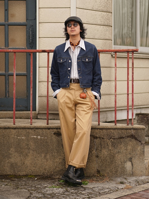 DOUBLE WAIST CHINO PANTS