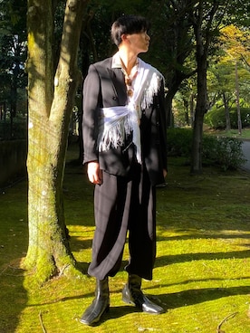 「Perushu（ペルーシュ）のアイテム（スラックス）」を使った、Takeru.さん（メンズ・176cm）の秋コーディネート