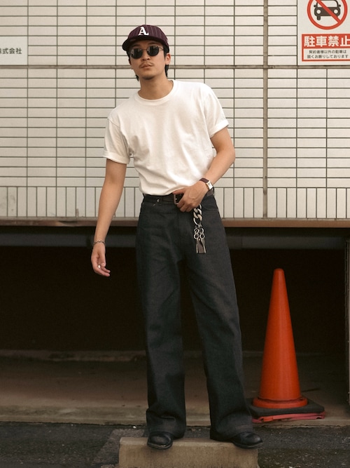 LURAKU】Semi-flared Rigid Denim / LURAKU セミフレアリジット