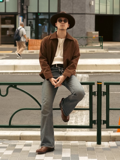 グッチGUCCIラビットファーロングブリム羽根つき中折れハット帽子L