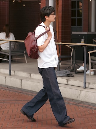 「LURAKU(ルラク)の【LURAKU】Sheer Open Collar Shirt / シアーオープンカラーシャツ(シャツ/ブラウス)」を使った、Takeru.さん(メンズ・178cm)の夏コーディネート