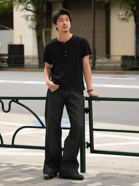 「アイテム（トップス）」を使った、Takeru.さん（メンズ・178cm）の夏コーディネート
