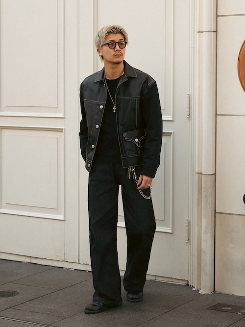 LURAKU】Semi-flared Rigid Denim / LURAKU セミフレアリジットデニム