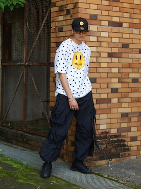 「Drew House（ドリューハウス）のアイテム」を使った、Takeru.さん（メンズ・177cm）の夏コーディネート