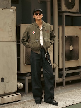 「アイテム（ハンチング/ベレー帽）」を使った、Takeru.さん（メンズ・180cm・20代）の秋コーディネート