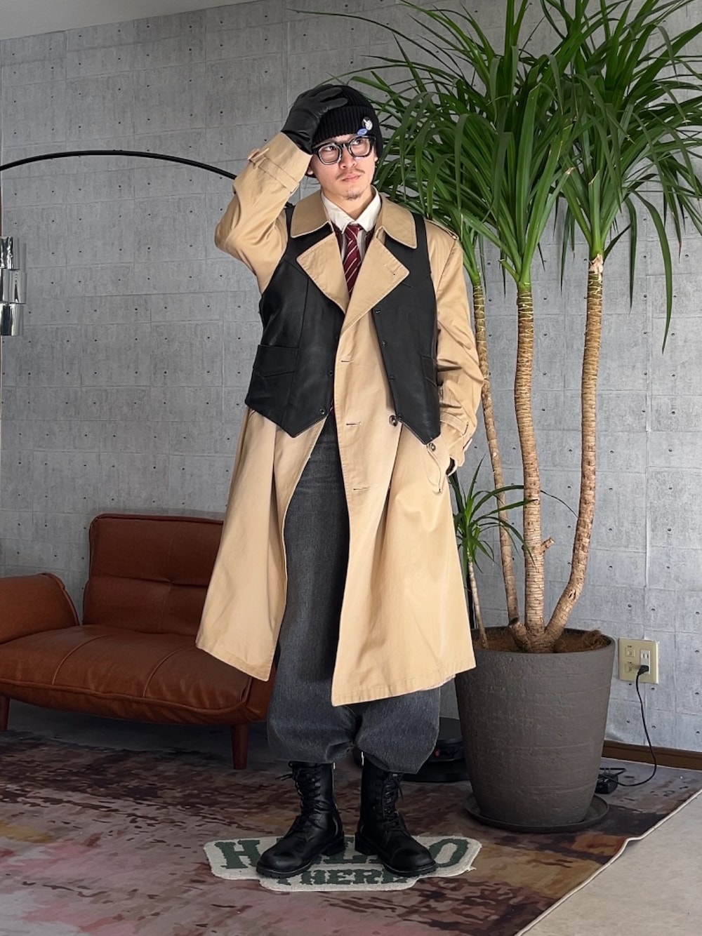 LACOSTE（ラコステ）の「クロックエンボスレザーグローブ（手袋）」 - WEAR