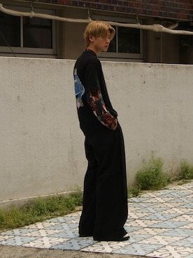 「LiNoH（リノー）のアイテム（パンツ）」を使った、Takeru.さん（メンズ・177cm）の夏コーディネート