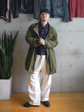 「アイテム（ハンチング/ベレー帽）」を使った、Takeru.さん（メンズ・180cm）の冬コーディネート