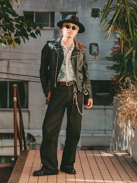 「schott(ショット)のアイテム」を使った、Takeru.さん(メンズ・180cm)の冬コーディネート