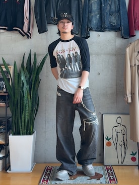 「アイテム（キャップ）」を使った、Takeru.さん（メンズ・180cm）の夏コーディネート