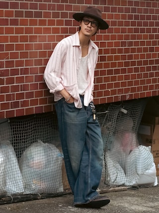 「Saturdays NYC(サタデーズ ニューヨークシティ )のGabriel Cotton Mesh Tank(シャツ/ブラウス)」を使った、Takeru.さん(メンズ・178cm)の秋コーディネート