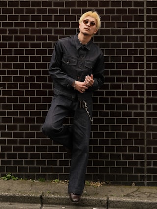 「LURAKU(ルラク)の【LURAKU】Rigid Denim Jacket / リジットデニムジャケット|SETUP対応(デニムジャケット)」を使った、Takeru.さん(メンズ・180cm)の春コーディネート