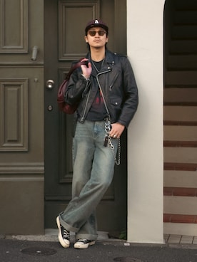 「アイテム（帽子）」を使った、Takeru.さん（メンズ・180cm）の冬コーディネート