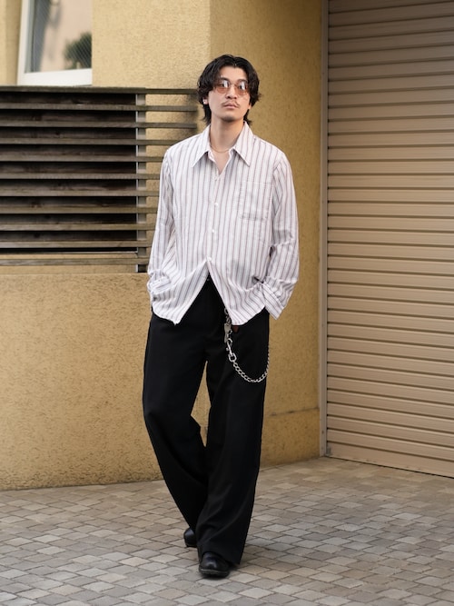 24ss ~ 24aw VICTIM バギー スラックス パンツ ブラック L VICTIM - BAGGY SLACKS / バギースラックス / VTM-23-P-103