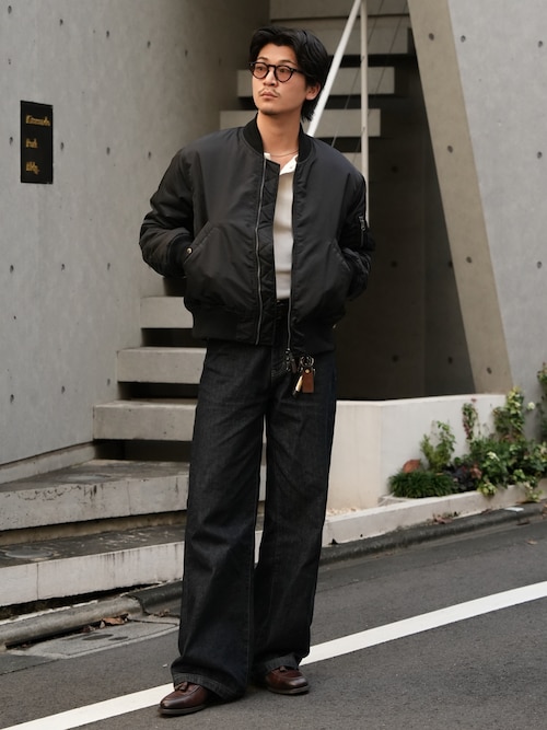 「Berwick1707(バーウィック)のBerwick バーウィック タッセルローファー 8491 ダイナイト ソール(ローファー)」を使った、Takeru.さん(メンズ・178cm)の秋コーディネート