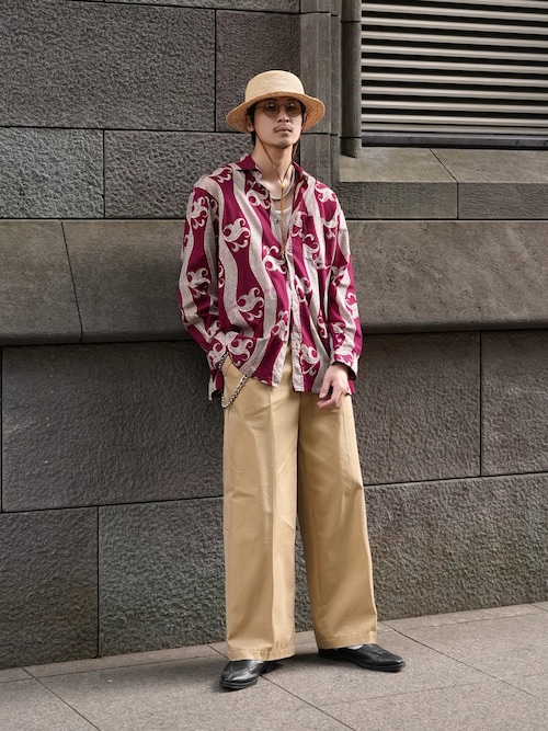 DOUBLE WAIST CHINO PANTS