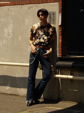 「UNDERCOVER（アンダーカバー）のアイテム」を使った、Takeru.さん（メンズ・177cm）の春コーディネート