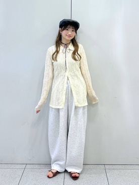 「LOWRYS FARM（ローリーズファーム）のアイテム（ハンチング/ベレー帽）」を使った、Chihiroさん（レディース・149cm）の秋コーディネート