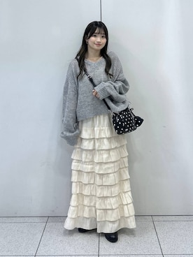 「アイテム（ローファー）」を使った、Chihiroさん（レディース・149cm）の秋コーディネート