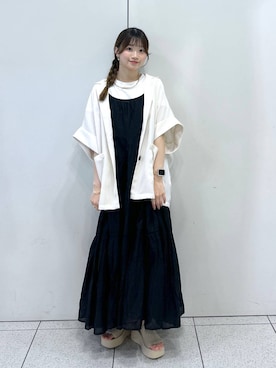 「アイテム（テーラードジャケット）」を使った、Chihiroさん（レディース・149cm）の夏コーディネート