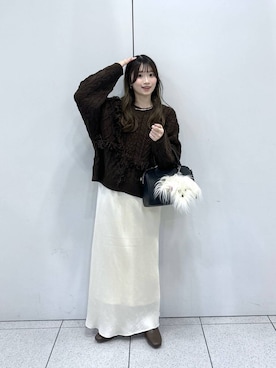 「アイテム（キーホルダー）」を使った、Chihiroさん（レディース・149cm）の秋コーディネート