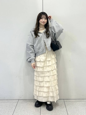 「アイテム（パーカー）」を使った、Chihiroさん（レディース・149cm）の秋コーディネート