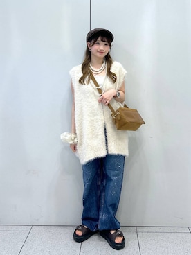 「アイテム（ハンチング/ベレー帽）」を使った、Chihiroさん（レディース・149cm・20代）の夏コーディネート