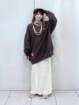 「アイテム（スウェット）」を使った、Chihiroさん（レディース・149cm）の夏コーディネート