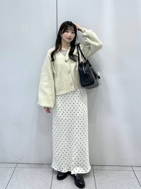 「アイテム（ボストンバッグ）」を使った、Chihiroさん（レディース・149cm）の秋コーディネート