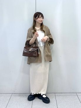 「アイテム（テーラードジャケット）」を使った、Chihiroさん（レディース・149cm）の夏コーディネート