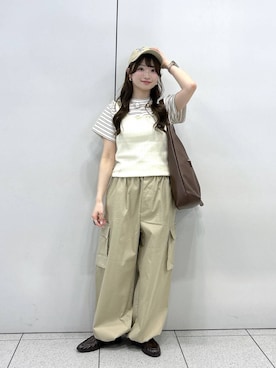 「LOWRYS FARM（ローリーズファーム）のアイテム（帽子）」を使った、Chihiroさん（レディース・149cm）の春コーディネート