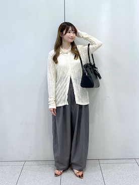 「LOWRYS FARM（ローリーズファーム）のパールタレンネックレス　249411（ネックレス）」を使った、Chihiroさん（レディース・149cm・20代）の夏コーディネート