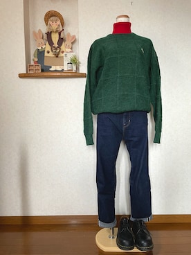 ぼうし と めがねさんのコーディネート