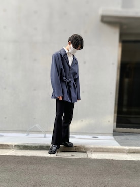 「BASQUE magenta（バスクマゼンタ）のアイテム（スラックス）」を使った、beru さん（メンズ・175cm）の秋コーディネート